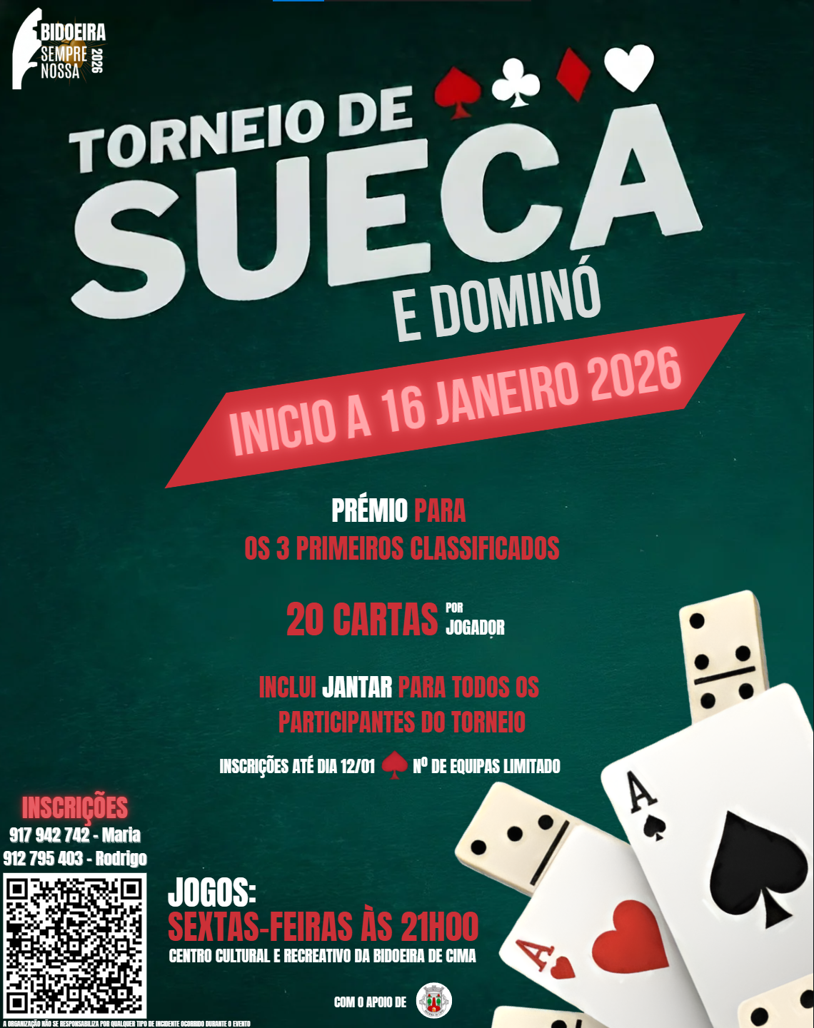 Imagem Torneio de sueca e dominó (inicio) - 16 de janeiro