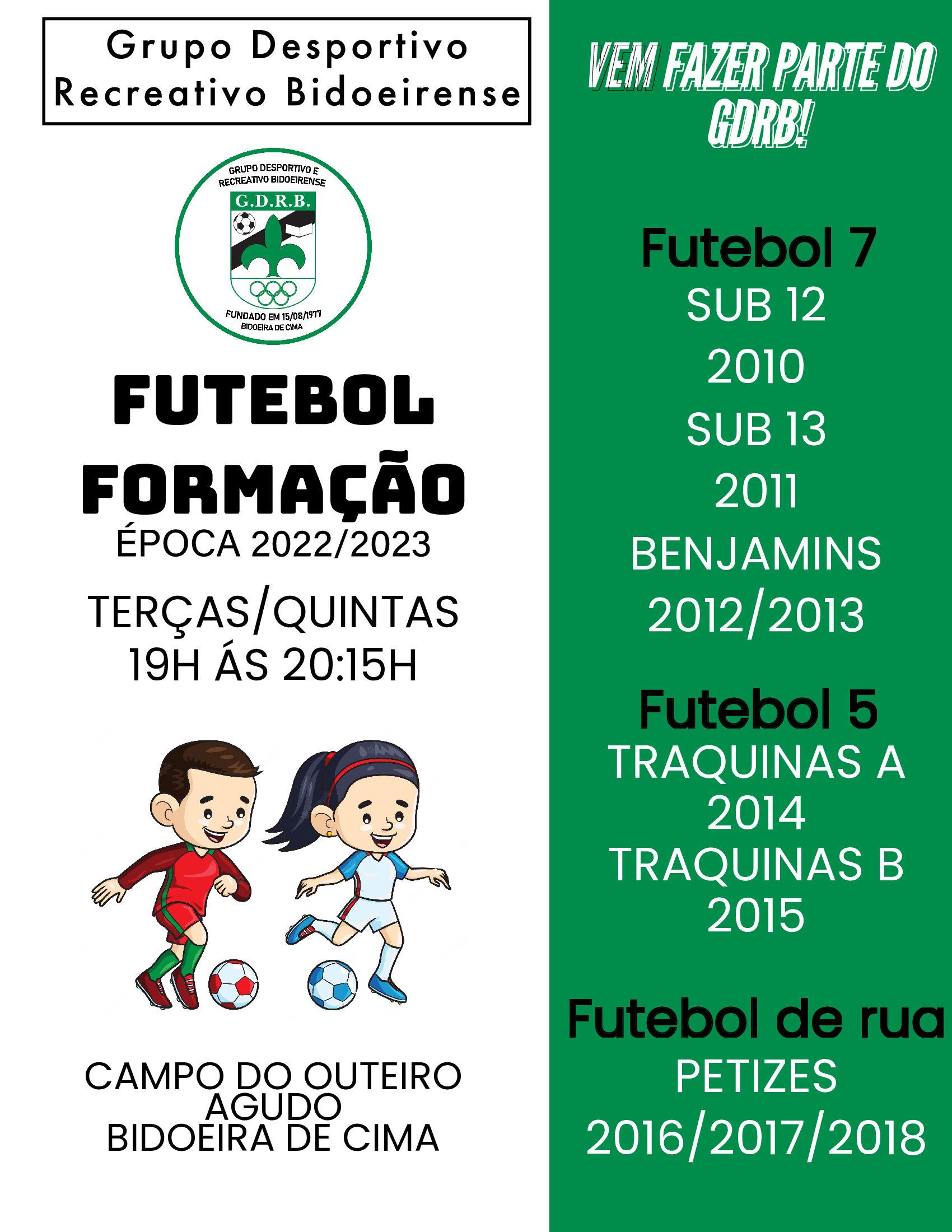 Imagem GDRB - Formação Futebol - Época 2022/2023