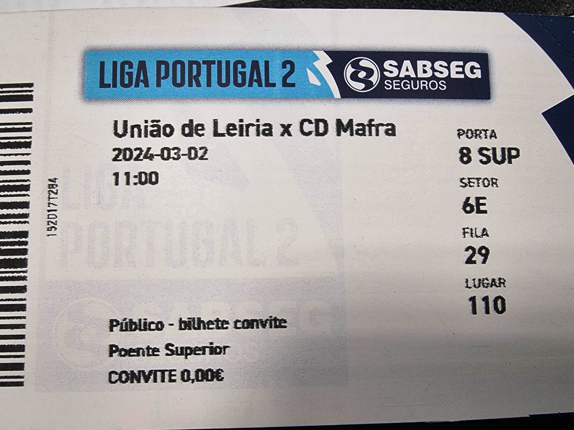 Imagem Bilhetes - UD Leiria x CD Mafra