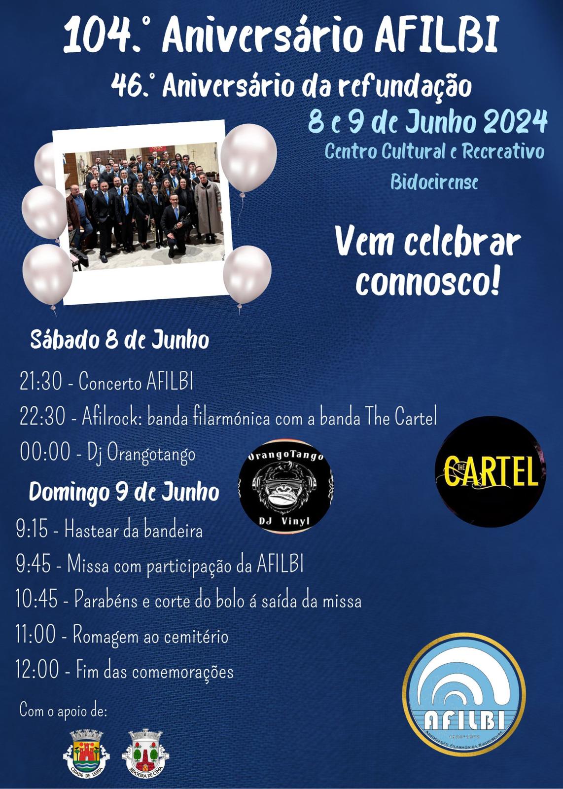 Imagem 104º Aniversário AFILBI - 8 e 9 junho