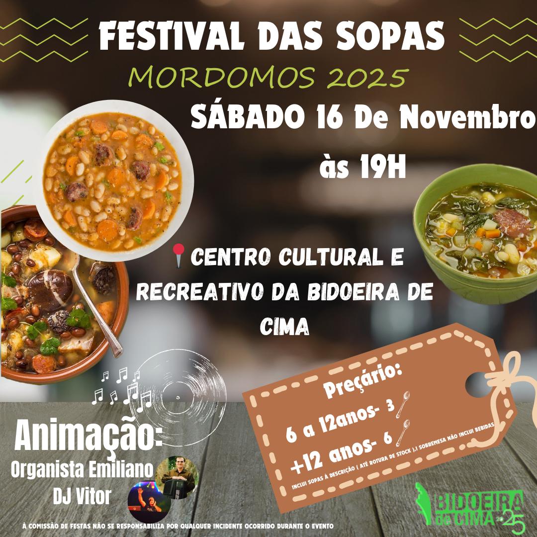 Imagem Festival de Sopas - Comissão Festas Bidoeira de Cima - 16 novembro - 19h