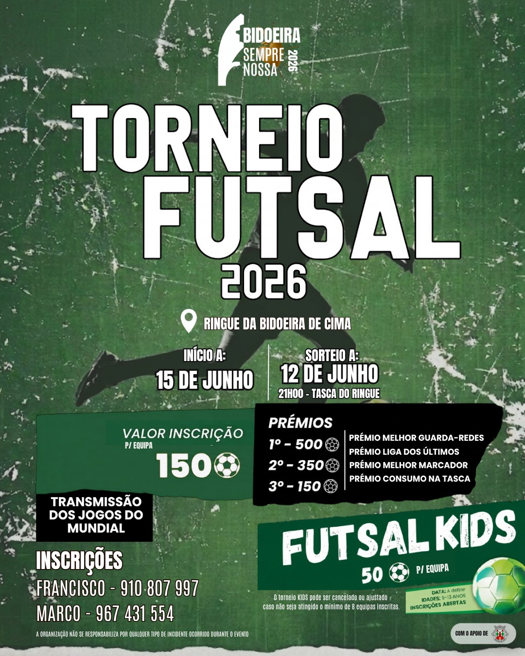 Imagem Torneio de futsal 2026 - Inicio dia 15 de junho