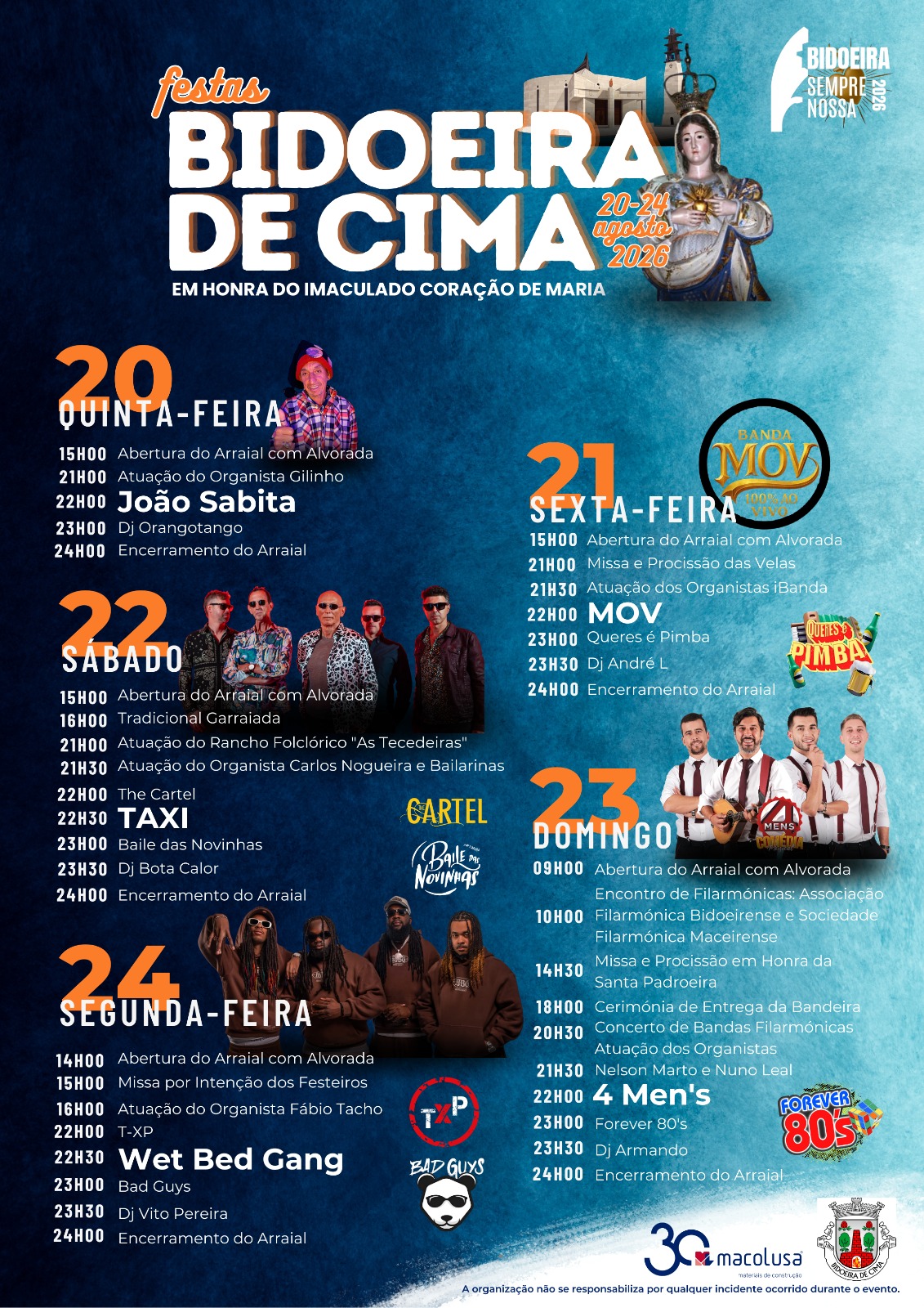 Imagem Festas em Honra Imaculado Coração de Maria - 20 a 24 agosto
