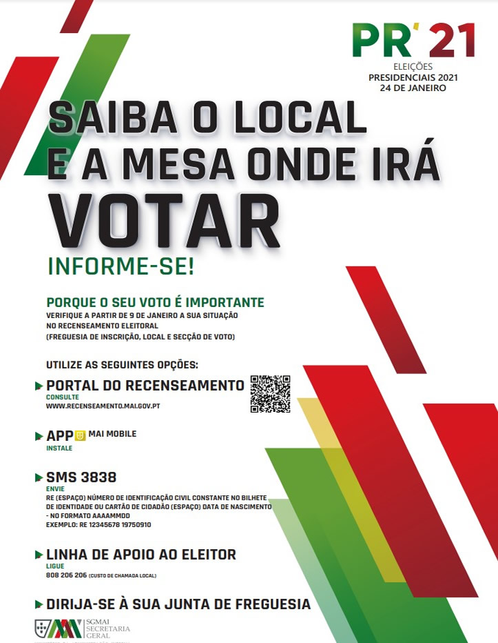 Imagem Eleição para o Presidente da República - 24 de janeiro de 2021